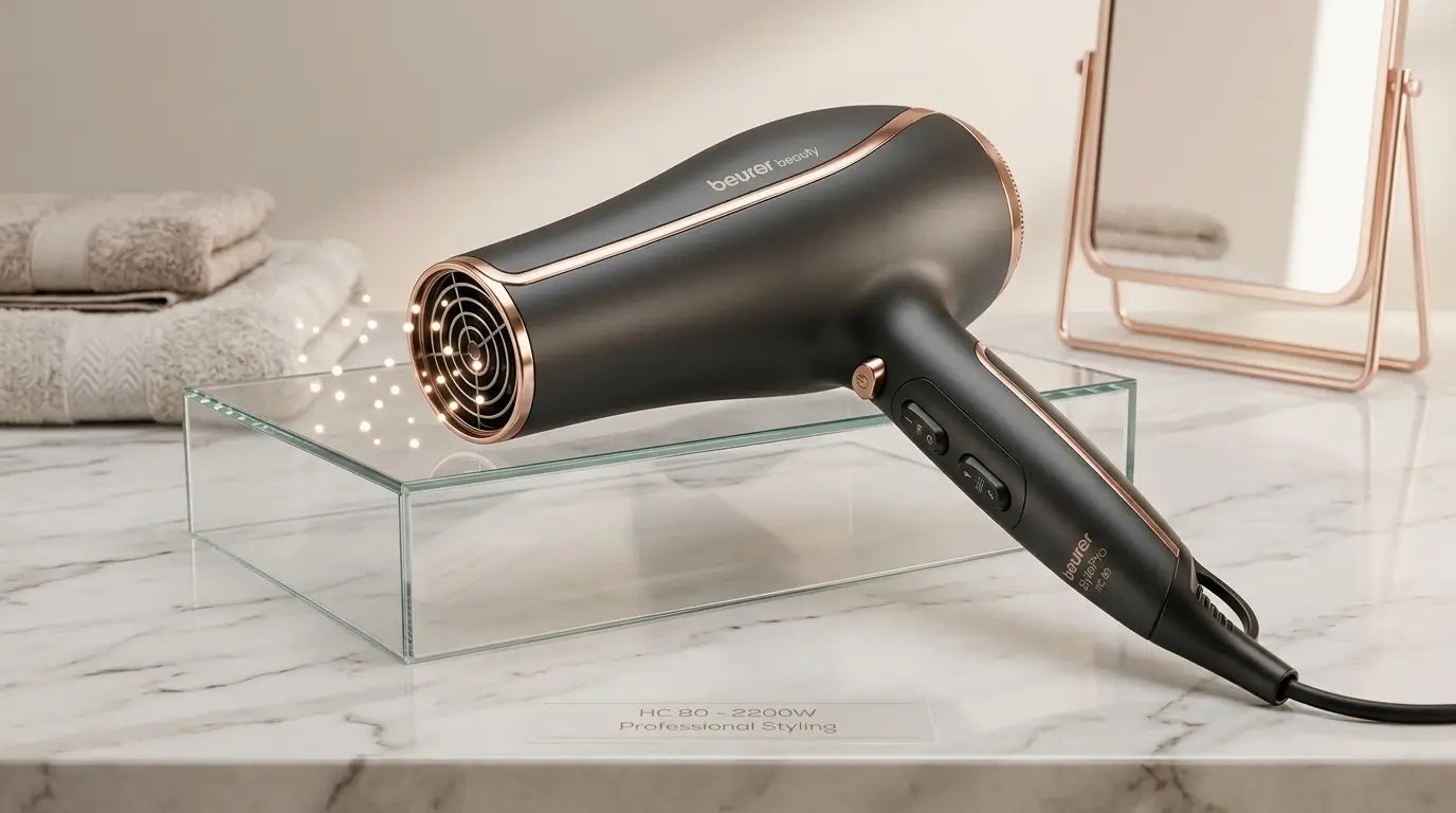 Beurer StylePro HC 80 Hair Dryer 2200W – Triple Ionic Power Styling for Shiny Hair