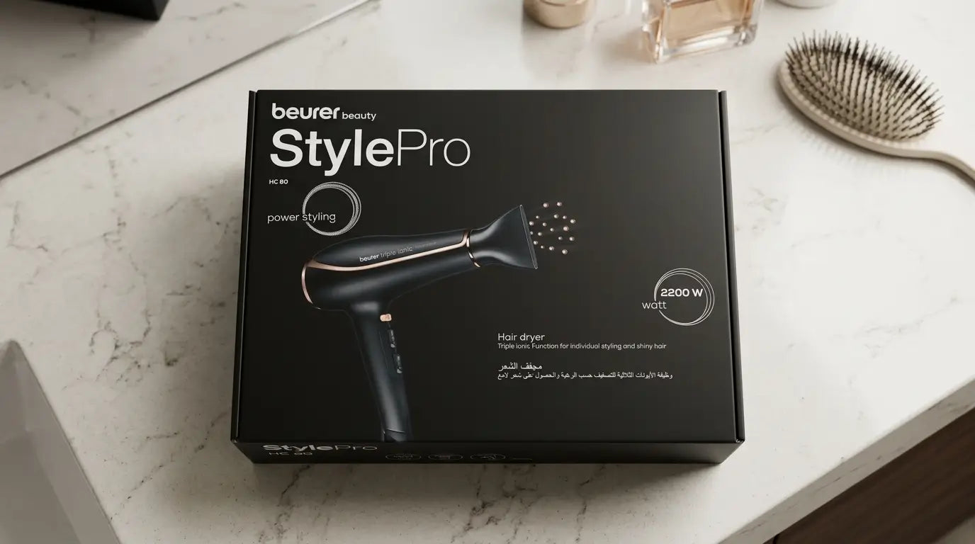 Beurer StylePro HC 80 Hair Dryer 2200W – Triple Ionic Power Styling for Shiny Hair