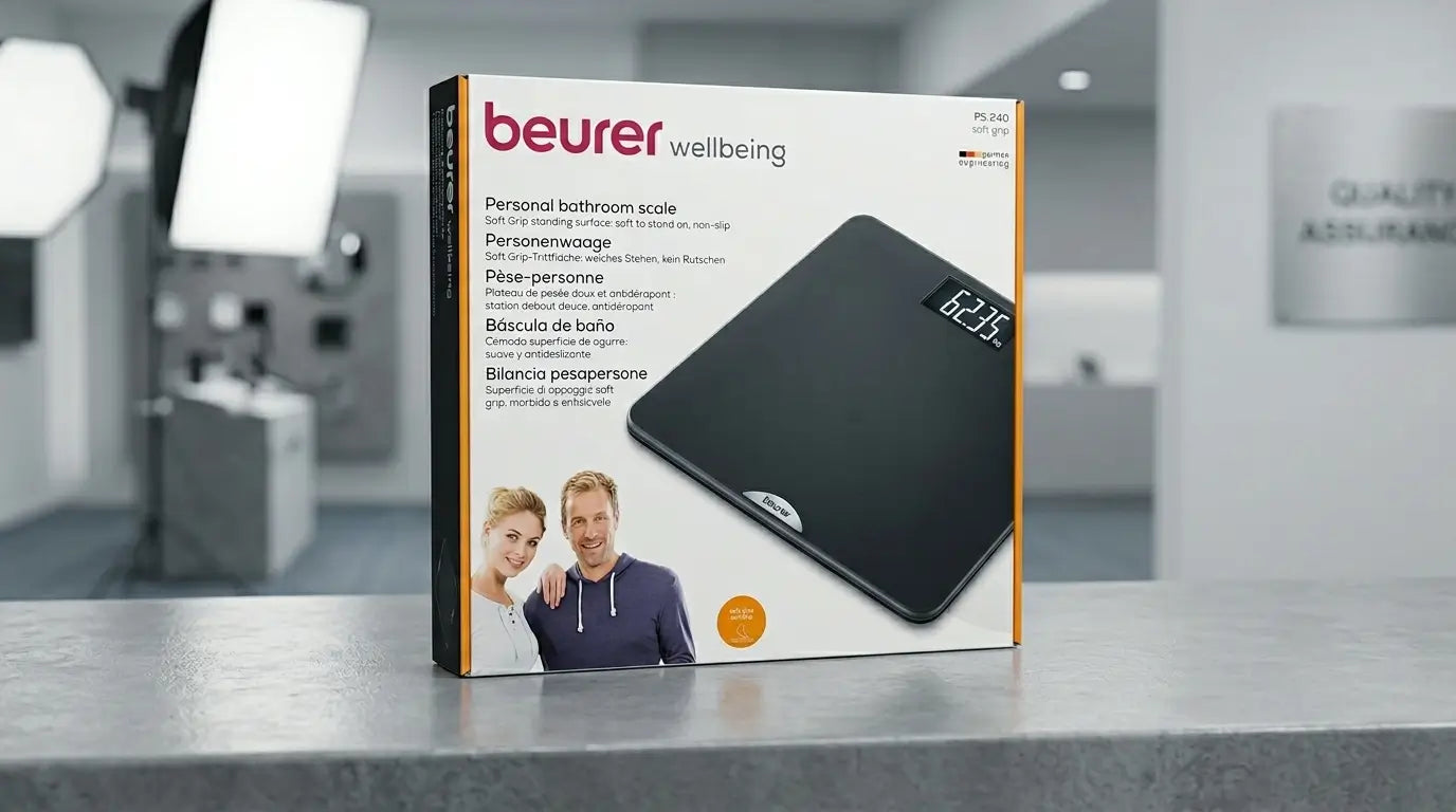 Beurer PS 240 Soft Grip Personal Bathroom Scale – Non-Slip | German Engineering